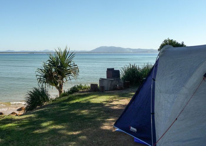 Scenic view of area and facilities at Trial Bay Gaol campground, Trial Bay