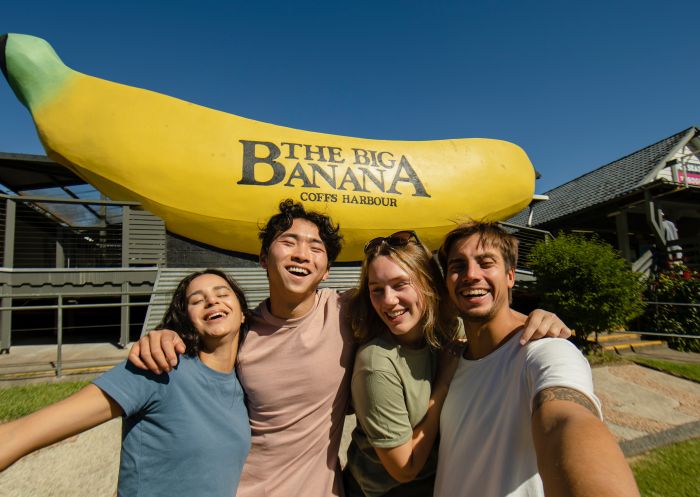 Friends enjoying the The Big Banana Fun Park, Coffs Harbour