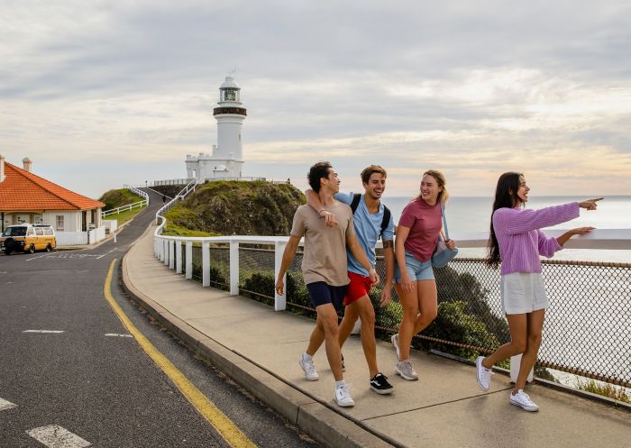 Young people on a trip to see Cape Byron Lighthouse, Byron Bay