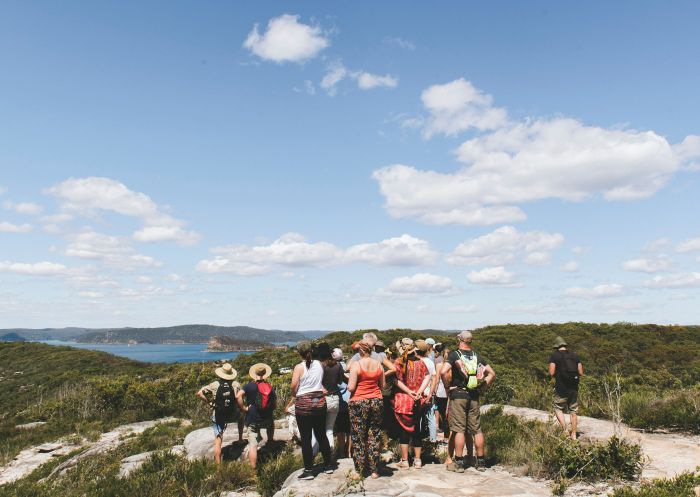 Group of people on Girri Girra Aboriginal Experiences guided tour, Bouddi National Park