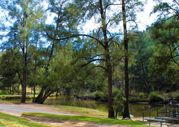 Picturesque picnic and camping ground at Ophir Reserve, Orange