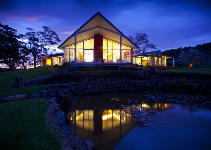 View at dusk at Mt Hay Retreat, Berry