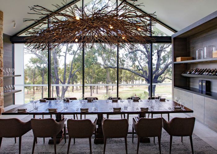Guesthouse dining room available for meetings at Spicers Vineyards Estate, Pokolbin