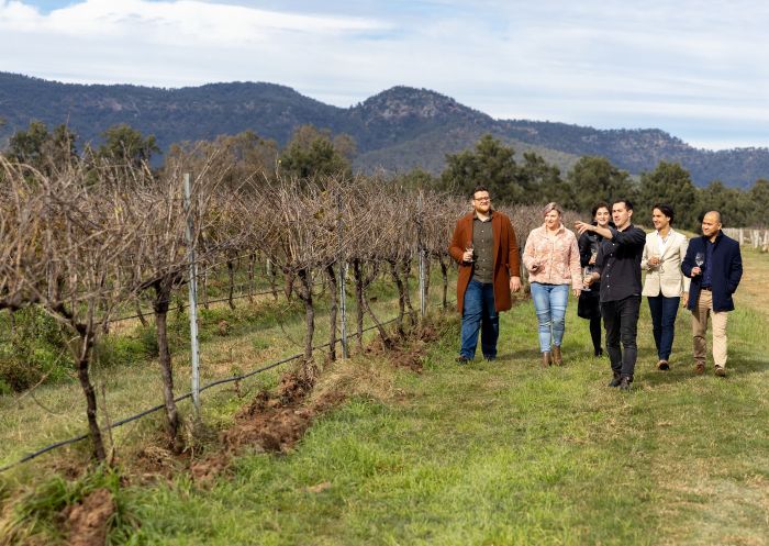 Group of guests enjoying Hunter Valley Food and Wine month at Margan Wines, Broke