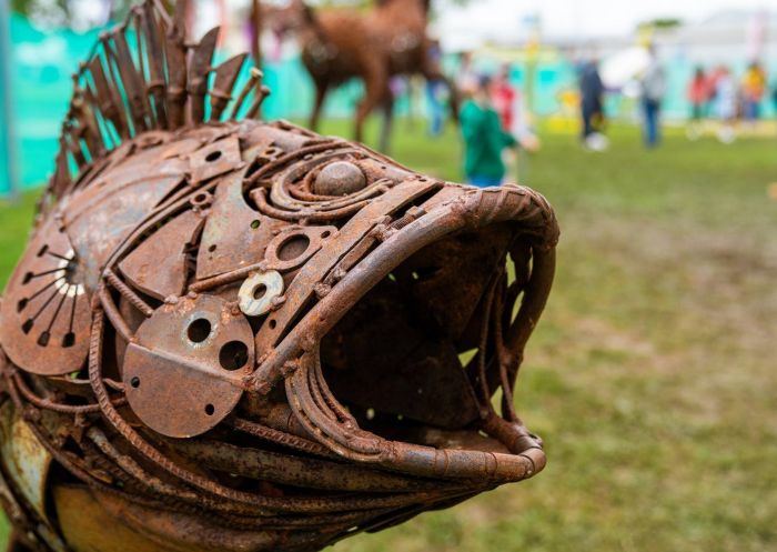 Fish sculpture at Spirit of the Land Festival, Lockhart