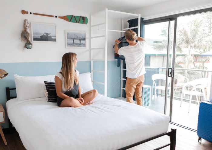 Couple in a private room at The Surf House, Byron Bay