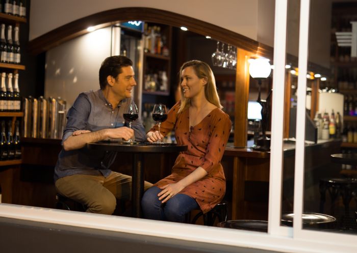 Couple enjoying a drink at CH on Peel Boutique Hotel, Tamworth