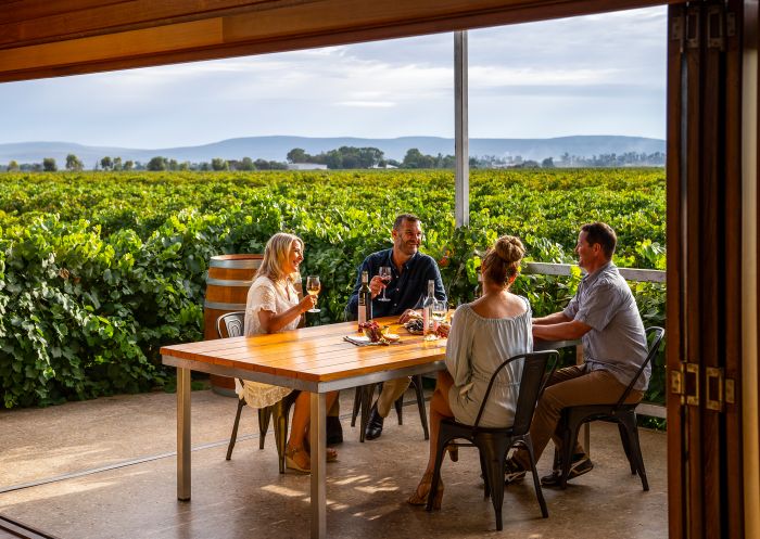 Friends enjoying a visit to Yarran Wines, Yenda just north of Griffith