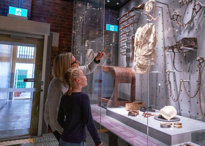 Family enjoying a visit to the Old Dubbo Gaol, Dubbo