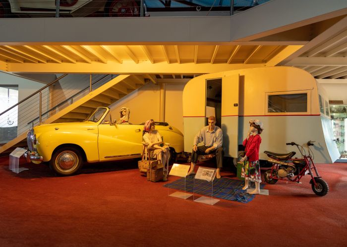  Guests enjoying a tour, McFeeters Motor Museum, Forbes