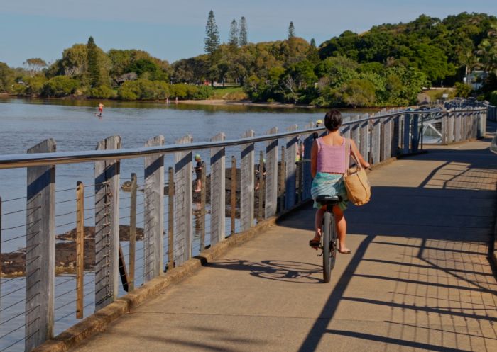 ATDW - Bike ride on Kingscliff Boardwark, Kool Bike Hire, Kingscliff - Credit: Kool Bike Hire