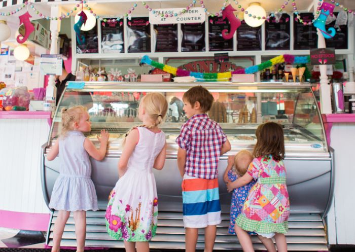 Kids choosing Ice Cream, Annies Old Fashioned Ice Cream Parlour, Bathurst - Credit: Nicola Bailey