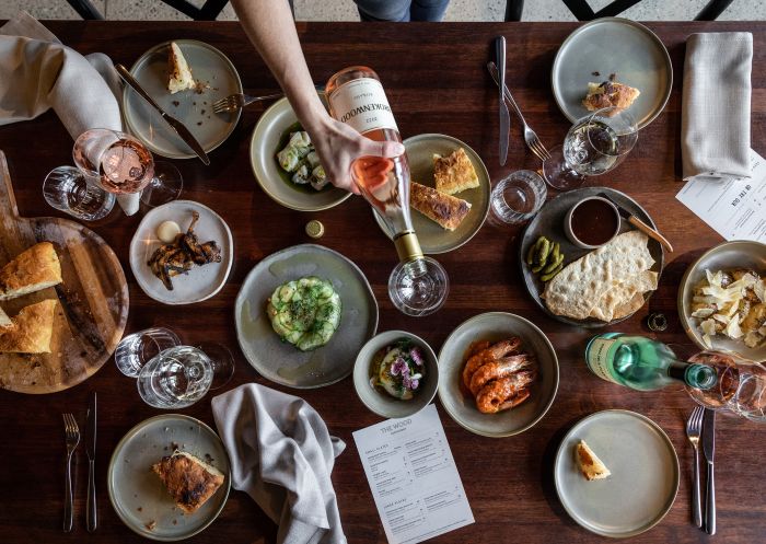  Table of food, The Wood Restaurant at Brokenwood Wines, Pokolbin - Credit:  The Wood Restaurant | MJK Creative