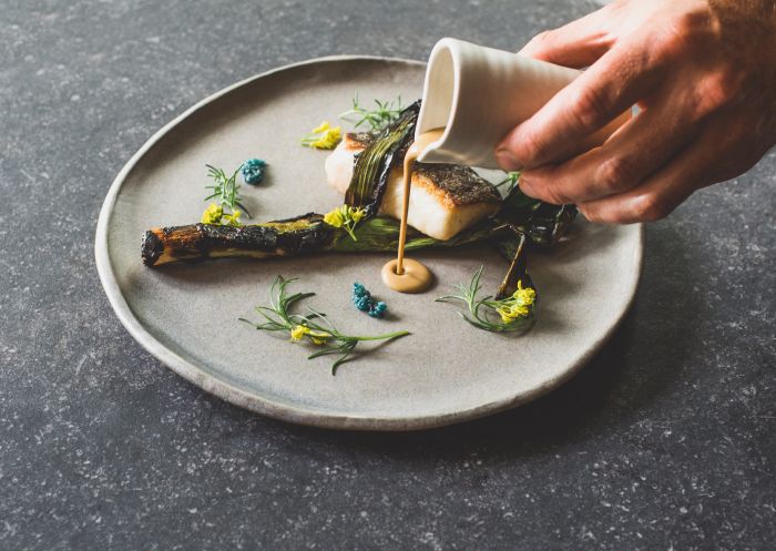 Pan fried Murray Gold cod, Muse Restaurant, Pokolbin