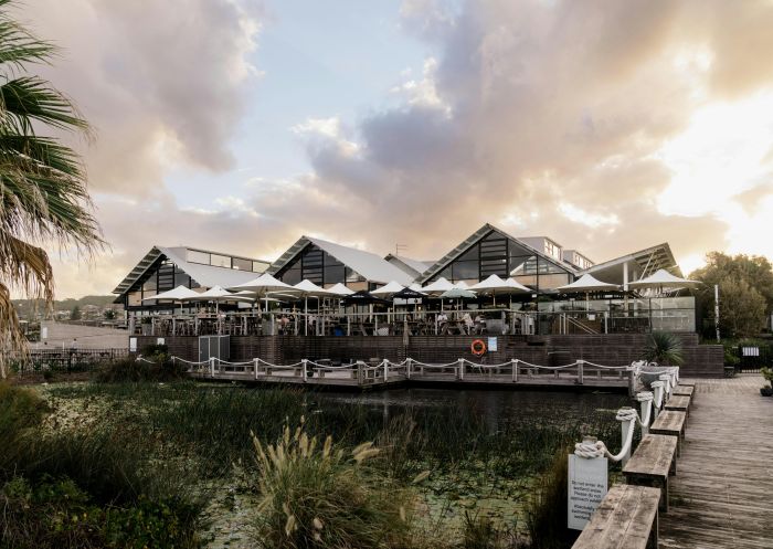 Sunset skies over bungalows, Caves Coastal Bar and Bungalows, Caves Beach - Credit: Caves Coastal Bar and Bungalows