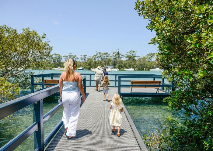 Family walking towards end of boardwalk, Huskisson Mangrove Boardwalk, Huskisson - Credit: Huskisson Mangrove Boardwalk