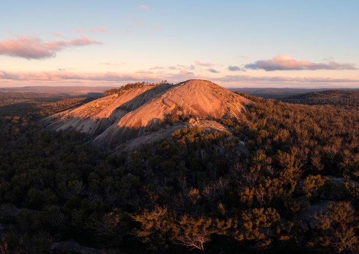  Sun setting, Bald Rock, Bald Rock National Park, Carrolls Creek - Credit: Armidale Regional Council