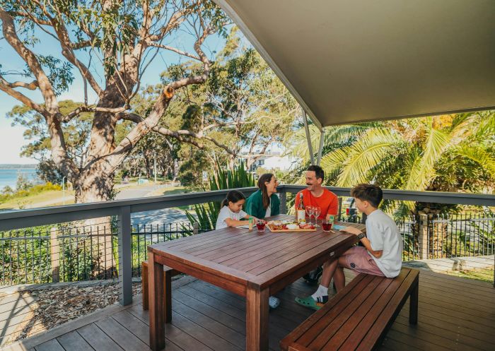 Safari Tent with family, Holiday Haven White Sands, Huskisson - Credit: Josh Brnjac 