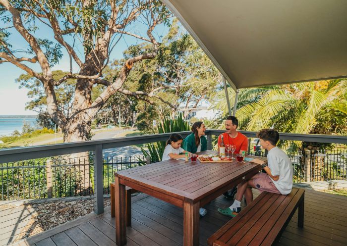Safari Tent with family, Holiday Haven White Sands, Huskisson - Credit: Josh Brnjac 
