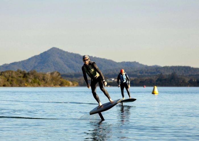 Efoiling on the Bellinger River, Ozfoiling, Urunga - Credit: Bellingen Shire | Ozfoil