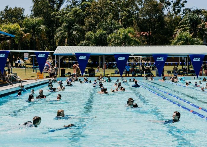 People in pool, Australia Day in Maitland Park, Maitland - Credit: Australia Day in Maitland Park