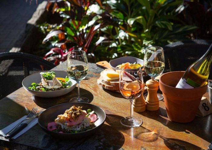 Sunny Outdoor Table with wine and food, The Garden Berry, Berry - Credit: Dave Brown | The Garden Berry