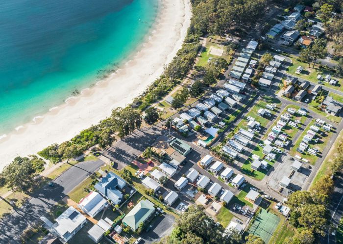 Aerial view of beach and Holiday Haven Huskisson Beach, Holiday Haven Huskisson Beach - Credit: Holiay Haven Huskisson Beach
