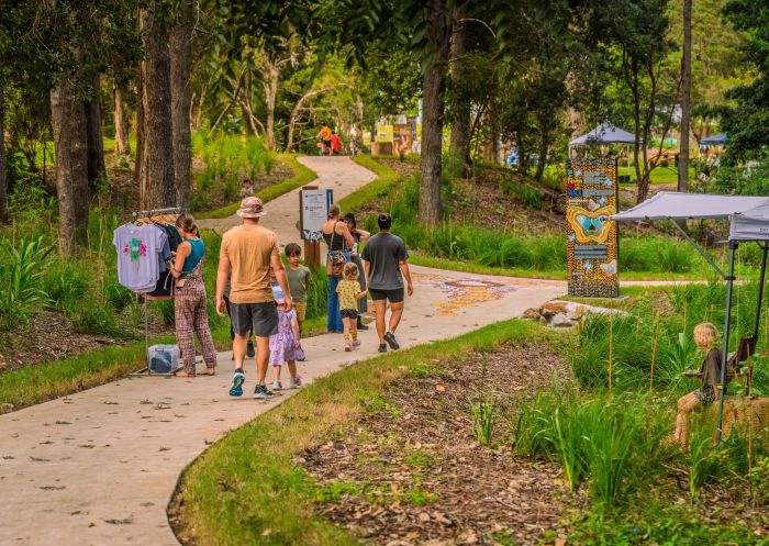 Visitors enjoying the pathway walk, Nimbin Rainbow Walk, Nimbin - Credit: Lismore City Council