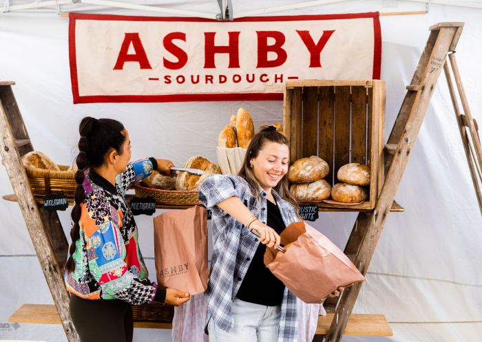 Fresh bread from Ashby Sourdough, Yamba Farmers and Producers Market, Yamba