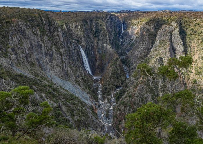 Aerial view of the waterfall, Wollomombi Falls, Oxley Wild Rivers National Park - Credit: Josh Smith | DCCEE