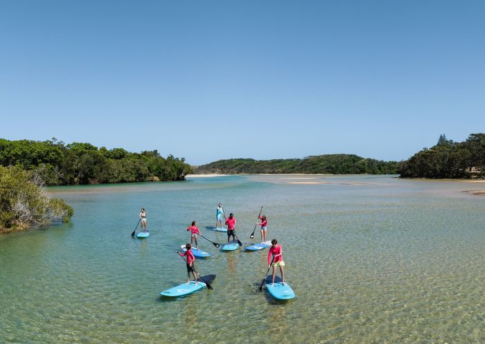 Visitors exploring the area on paddleboards, Wajaana Yaam Adventure Tours, Coffs Harbour