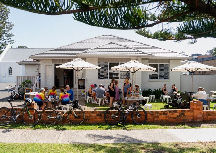 Customers enjoying outdoors of cafe,  Slow Dough, Kiama - Credit: Slow Dough