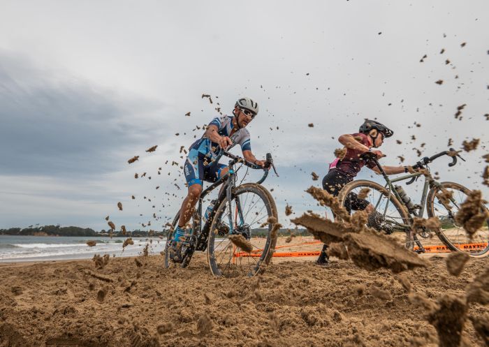 Beach Cyclo-Cross racing at Sea Otter Australia, Batemans Bay