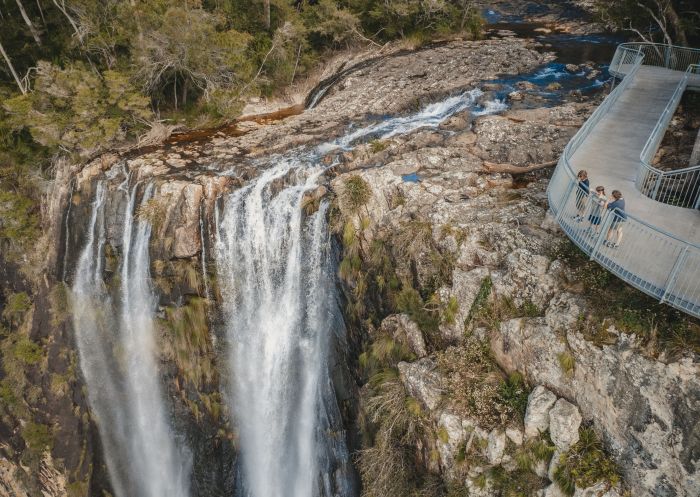 Visitors at the lookout, Minyon Falls, Nightcap National Park