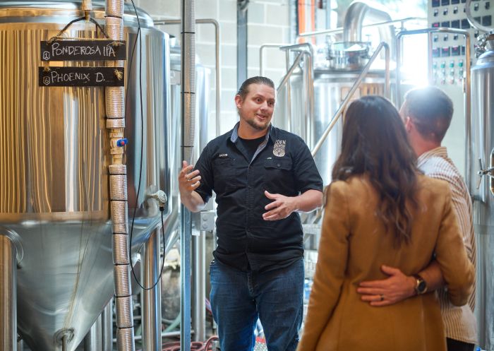 Couple explores Eden Brewery, Mittagong