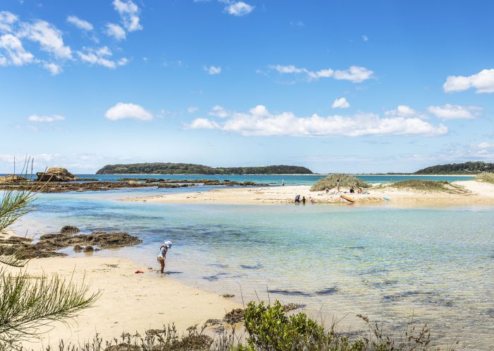 Families playing by water, Candlagan Creek - Credit: Eurobodalla Coast Tourism | J. Griffiths