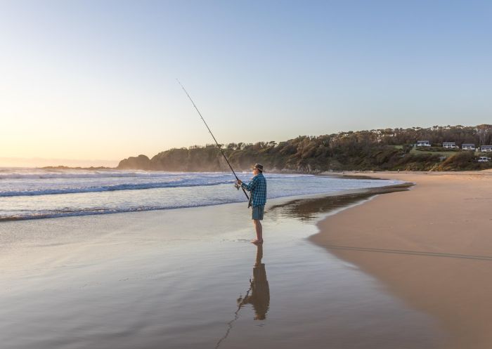 Man fishing, Potato Point, Bodalla - Credit: J Griffiths