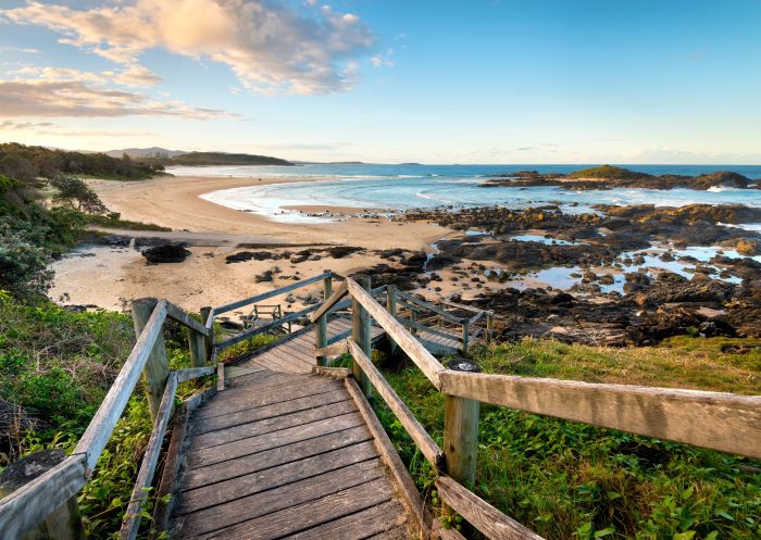 View of boardwalk to ocean, Sawtell Headland, Sawtell - Credit: Gary Bell Oceanwide images