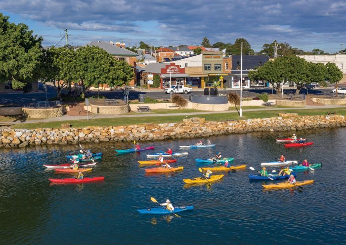 Kayakers enjoying a morning paddle on Nambucca River, Macksville - Credit: Seen Australia