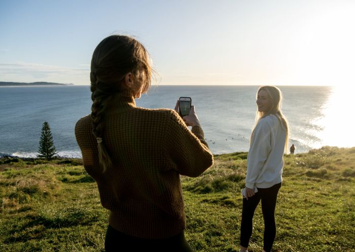 Friends enjoying the scenic view, Pat Morton Lookout, Lennox Head
