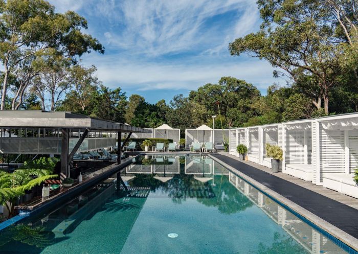 The adults swim-up bar and cabanas, Elements of Byron, Byron Bay - Credit: Elements of Byron