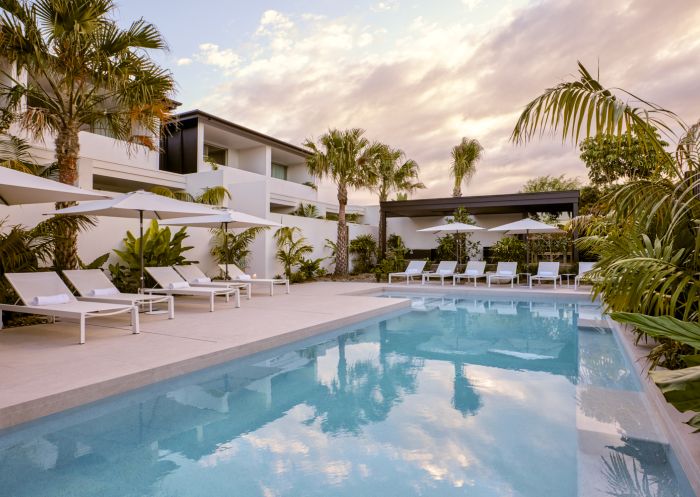 Pool sunset view, Hide, Byron Bay - Credit: Jacqui Turk