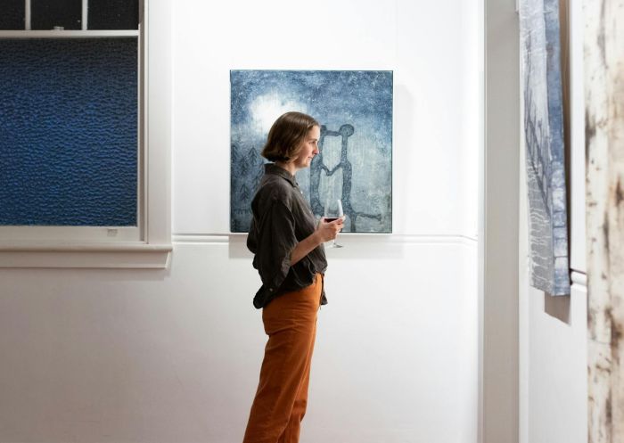 Guest looking at art, Northern Rivers Community Gallery, Ballina - Credit: Emma Pinsent | Northern Rivers Community Gallery
