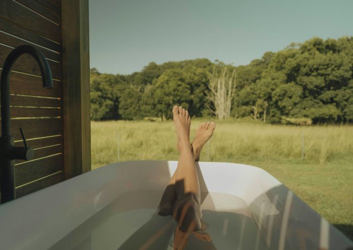 Outdoor bath surrounded by nature at Butterfly Lane, Mullumbimby - Credit: Butterfly Lane