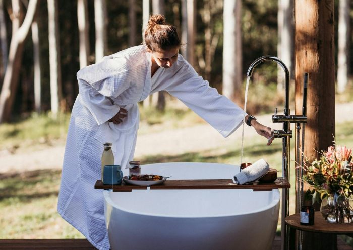 Outdoor Bath at Carawirry Forest Escape, Main Creek - Credit: Carawirry Forest Escape
