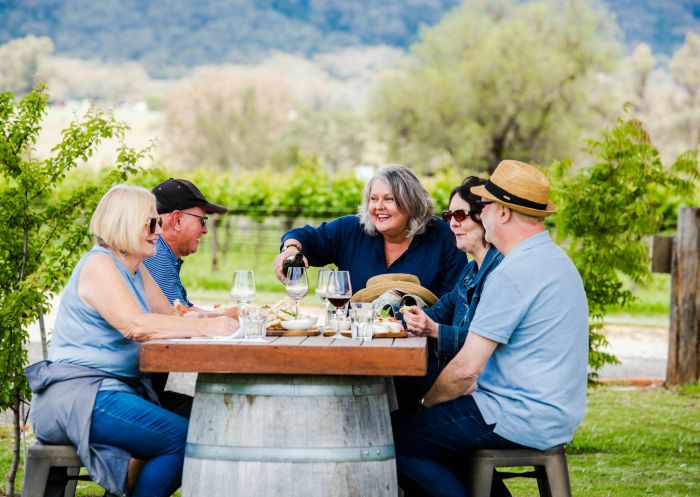 Outdoor dining at a boutique vineyard with stunning Mudgee views at 791 Estate, Budgee Budgee - Credit: Amber Hooper | Fiona Foote
