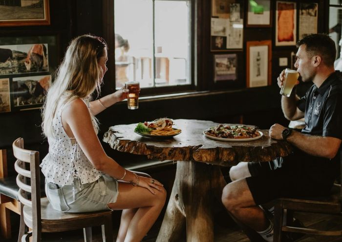 Couple having lunch, The Pub with No Beer, Taylors Arm - Credit: Sara Jayne Prince Photography