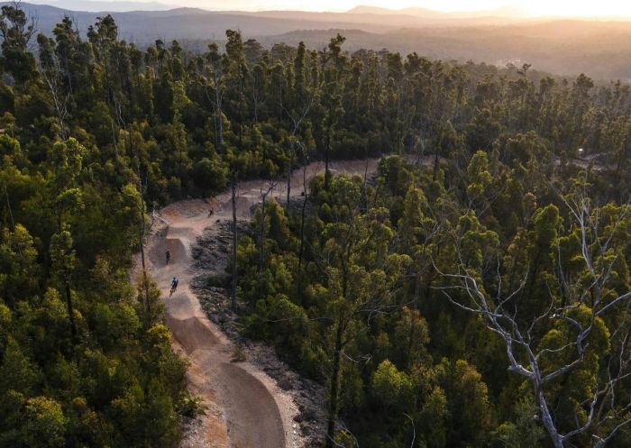 Overhead view of mountain bike trail in the forest - Credit: Eurobodalla Shire Council