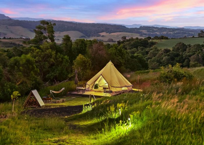 Green Grocer Bell Tent, Cicada Luxury Camping, Jerrara - Credit: Cicada Luxury Camping