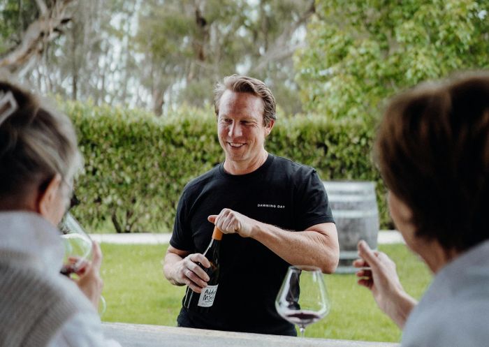 Wine tasting at Dawning Day, boutique winery and distillery in Exeter, Southern Highlands - Credit: Dawning Day Farms